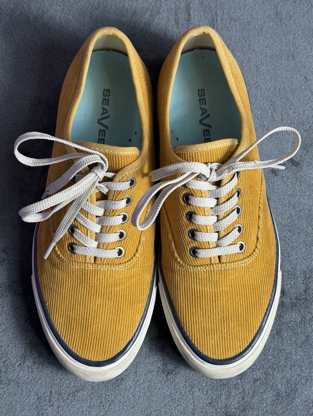 SeaVees Legend Sneaker Cordies Yellow Corduroy Mens 9 Low Top Shoes 129800